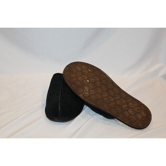 NIB UGG Men's Scuff‎ Suede Shearling Slippers BLACK - Picture 5 of 6